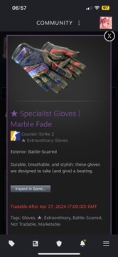 Specialist Gloves | Marble Fade BS csgo skin