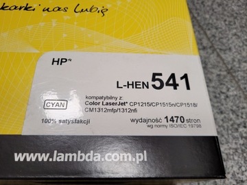 TONER LAMBDA L-HEN541 do drukarek HP - CB541A 541A