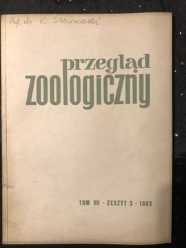 "Przegląd zoologiczny" - 1963 r. zeszyt 3.