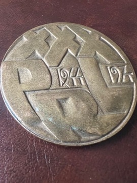 Stary medal mosiądz XXX PRLu 