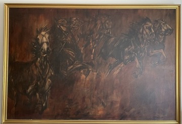 Obraz na płótnie - Ucieczka koni - M. Zaborowski
