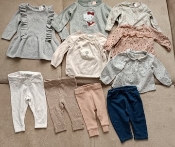 Zestaw ubrań paka 62 Zara H&M legginsy bluzka 