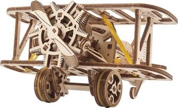 Ugears Mini-Biplane samolot DIY puzzle drewniane3D