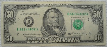 USA Grant US $ 50 dollars dolarów 1988 B2 New York