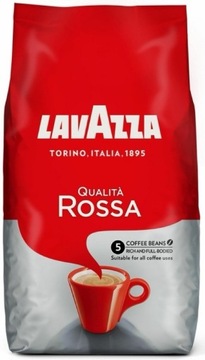 LAVAZZA ROSSA QUALITA ROSSA KAWA ZIARNISTA 1Kg