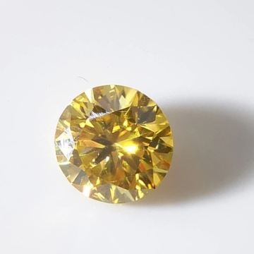 Diament Moissanit Złoty 6,5mm- 1CT VVS1-D