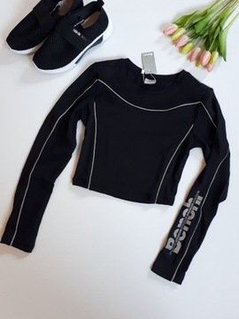 Crop top treningowy czarny Bench XS