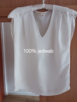 Michael Kors kremowa bluzeczka 100% jedwab S