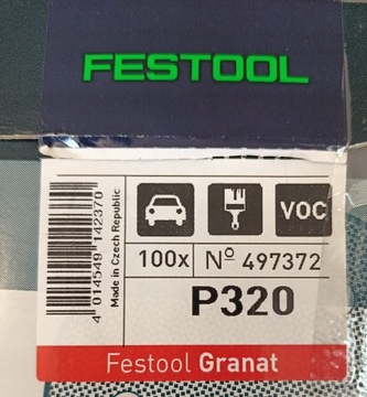 Festool krążki ścierne Granat fi 90 gr P320