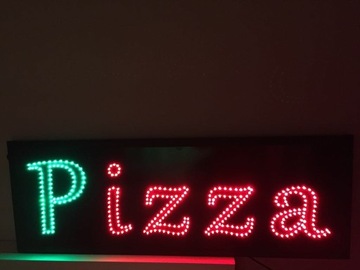 LED tablica diodowa reklamowa PIZZA 100x35 cm