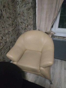 Meble skórzane sofa + 2 