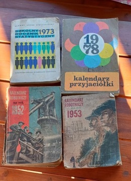 Stare kalendarze 1952, 1953,1955, 1973, 1978