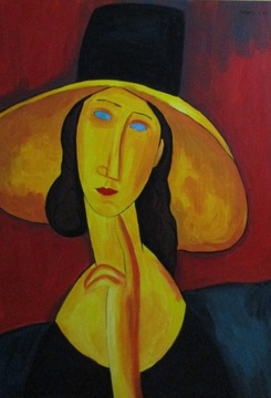 Amedeo Modigliani, Jeanne Hebuterne, 100x70 płótno