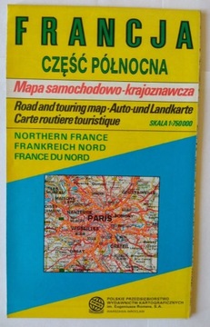 Francja część północna - mapa