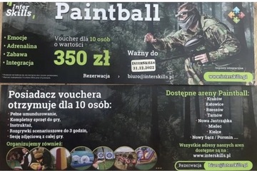 Voucher Paintball Kupon Bilet Interskills Inter