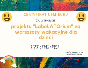 Cetyfikat Uśmiechu, cegiełka za zbiórkę