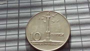 10 złoty  VII Wieków Warszawy  Kolumna 1965 rok