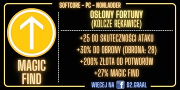 DIABLO 2: rękawice Osłony Fortuny 27% MF (NLD, PC)