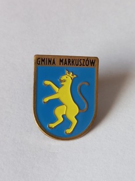 Herb gmina Markuszów przypinka pin metaliczna