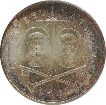 Watykan 500 lire 1967, Ag KM#99