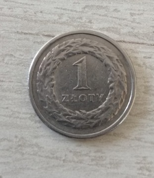 Moneta 1zł rok 1991