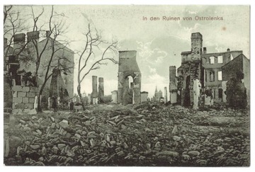 Ostrołęka stara pocztówka Ruiny miasta 2
