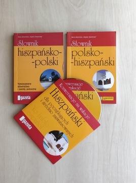 Hiszpański, 2 słowniki i CD Konwersacje na wakacje