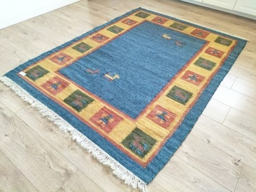 Nepalski ręcznie tkane wełniany dywan 140x210cm 