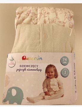 Pajacyki niemowlęce 2 szt dziewczęce 74cm, 6-9m