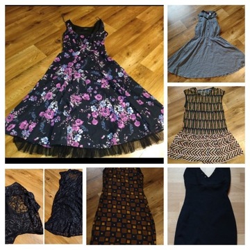Sukienki zestaw 10 sztuk +apaszki gratis