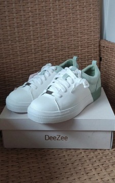 DeeZee Sneakersy DF-WS2158-07 Biały  Miętowy 
