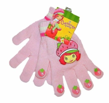 Truskawka rękawiczki dla dziewczynki 6-9 lat nowe