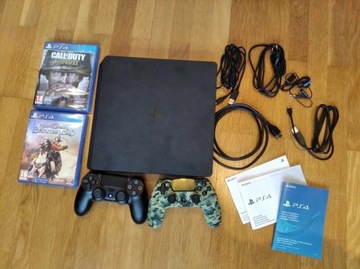 PlayStation 4 slim 500GB, 2 GRY, 2 PADY, GWARANCJ 