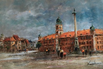 Obraz olejny-Stare Miasto Warszawa 