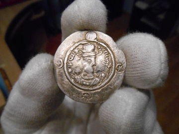 Stara antyczna moneta ze srebra , rzadka 