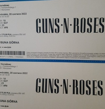 Bilety na koncert GUNS N ROSES
