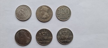 Monety PRL  6 sztuk nominały od 20zł do 10000zł