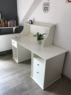 Białe biurko Ikea, 70x120