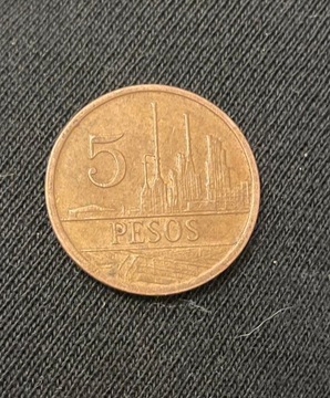 5 pesos Kolumbia 1985 moneta