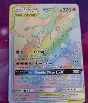 Reshiram & Charizard karty Pokemon Tag Team