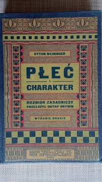 Weininger, Płeć i charakter, 1921