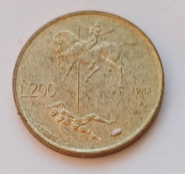 San Marino - 200 lira - 1983r.