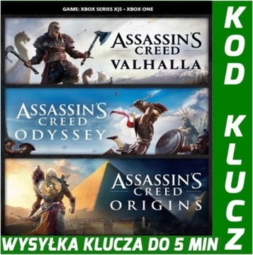 Assassin's Creed Valhalla Odyssey Origins Xbox Kod