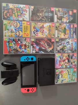 Nintendo switch zestaw + gry 