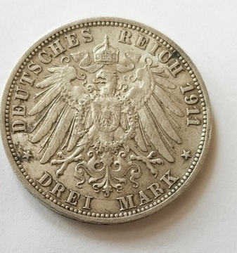 3 marki, 1911 r srebro