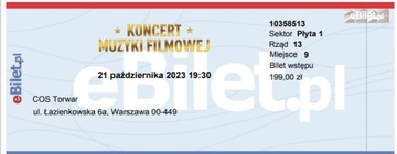 Koncert Muzyki Filmowej Kilar Warszawa 2 bilety