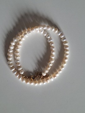 Naszyjnik z pereł perły naturalne vintage