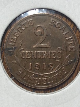 Francja 2 Centymy 1916