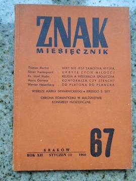 Znak miesięcznik nr 67 Kierkegaard