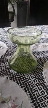 wazon szklany KROSNO zielony 14 cm